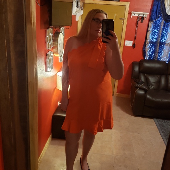 Nwt 2x Victoria Beckham dress mini orange - Picture 2 of 8